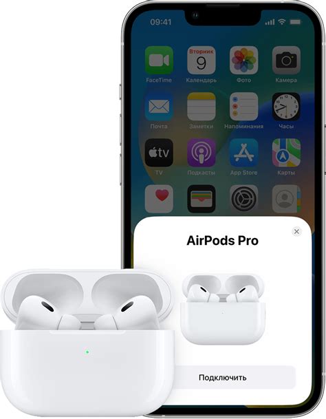 Подключение беспроводных наушников AirPods Pro к устройству