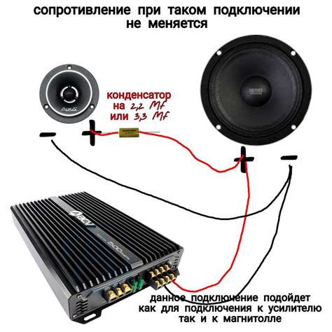 Подключение динамиков Арнольд к звуковому усилителю