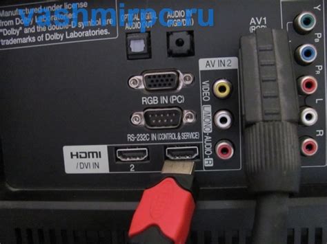 Подключение саундбара при помощи HDMI-кабеля