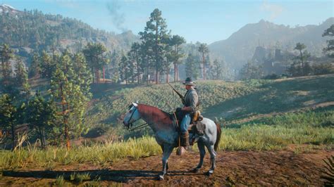 Поиск водных потоков и ручейков в окрестностях жилого лагеря в Red Dead Redemption 2