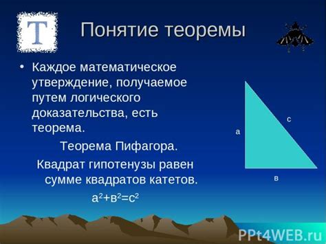 Понятие гипотенузы