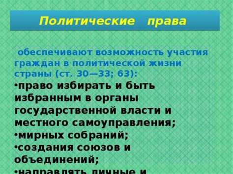 Право на свободу собраний и объединений: возможность участия и самовыражения в политической жизни