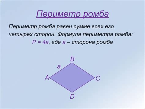 Применение периметра ромба в реальных задачах