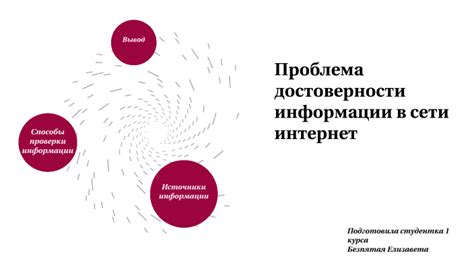 Проблема достоверности информации в профиле пользователя