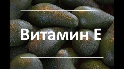 Продукты, богатые витамином Е