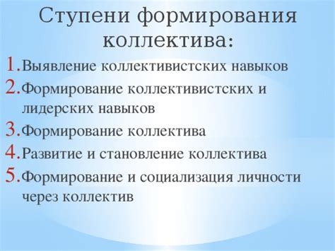 Происхождение и становление коллектива