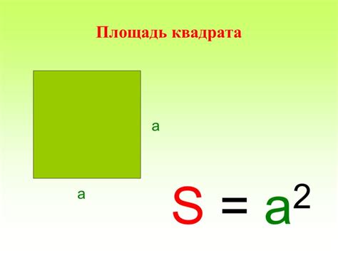 Простой способ определить площадь квадрата