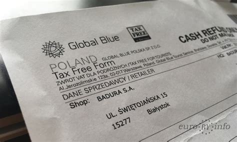 Процедура возврата НДС через систему Global Blue Tax Free