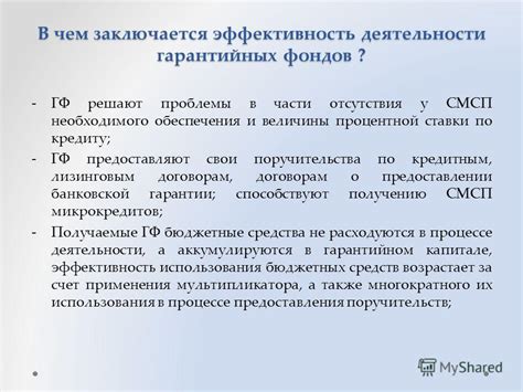 Процесс функционирования служб гарантийных выплат в Российской Федерации