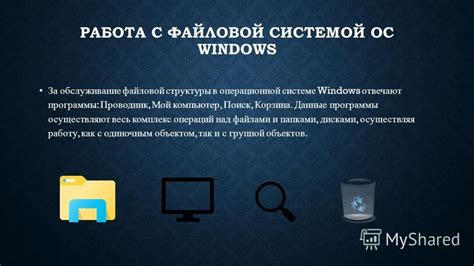 Работа с файловой системой в операционной системе