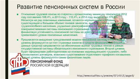 Развитие систем обеспечения граждан старости в различных странах