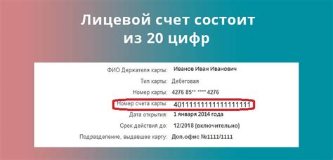 Различия в указании лицевого счета получателя в разных банках