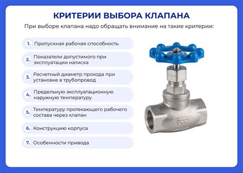 Различные типы клапанов и их особенности