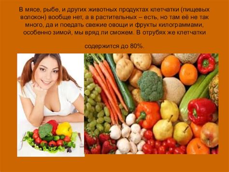 Разнообразие клетчатки в растительных и животных продуктах