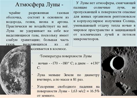 Разреженная атмосфера Луны: особенности и проблемы