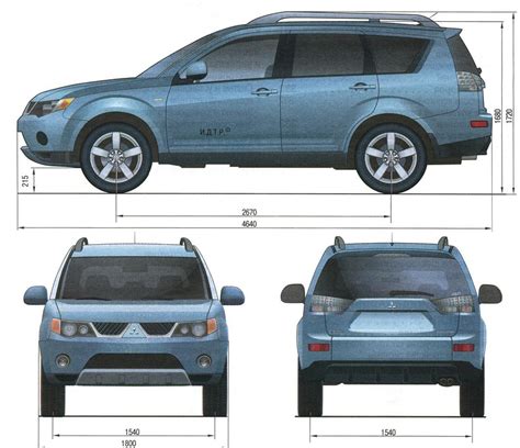 Расположение защитных устройств в автомобиле Mitsubishi Outlander XL