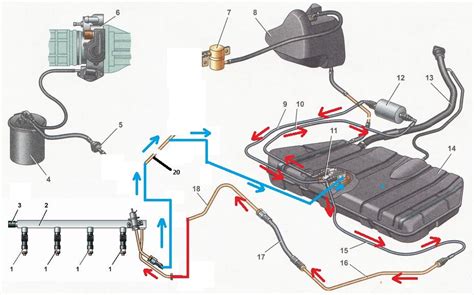 Расположение топливного насоса у автомобиля ВАЗ 2112 с 16 клапанами