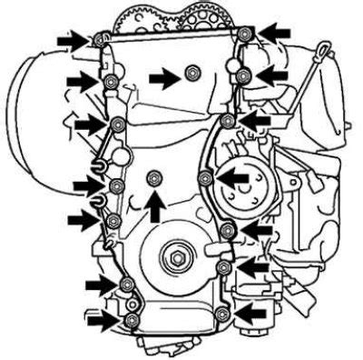 Распределение компонентов двигателя на автомобиле Toyota Primio