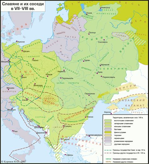 Распределение племен на территории Русской земли