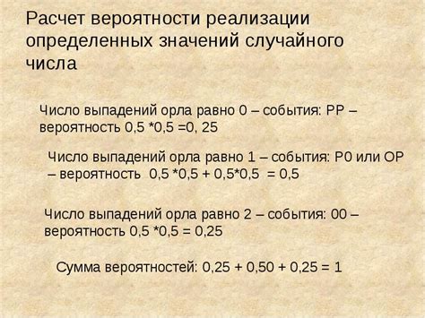 Расчет вероятности случайного подбора натурального числа