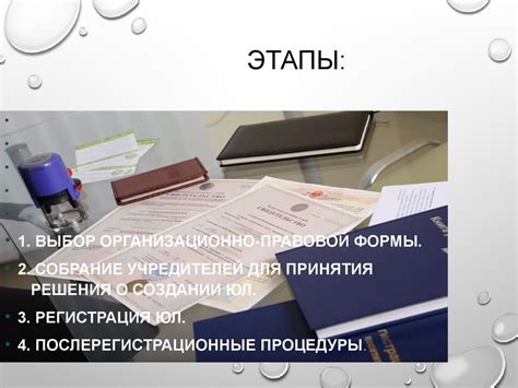 Регистрация юридических организаций: ключевые этапы и необходимые документы