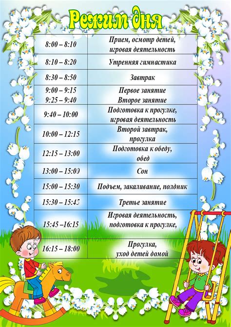 Режим и распорядок дня