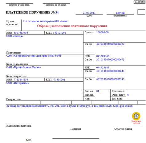 Реквизиты, содержащие информацию о реквизите получателя