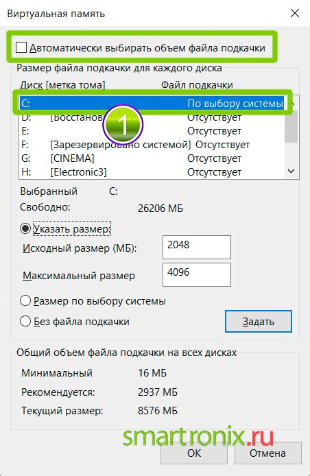 Рекомендации для оптимальной настройки области подкачки на твердотельном диске