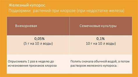 Рекомендации по использованию железного купороса