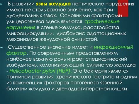 Роль алкогольных напитков в развитии язвы двенадцатиперстной