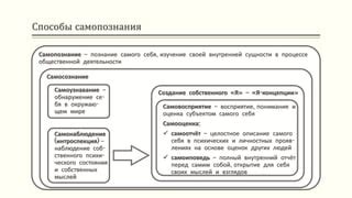 Самосознание и самовосприятие в контексте ответственности перед собой