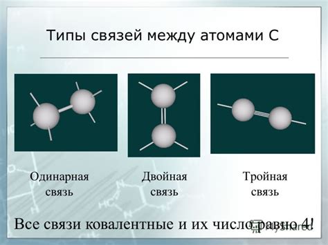 Связи между атомами и распределение объемов веществ