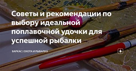 Советы для успешной рыбалки: выбор удочки и приманки