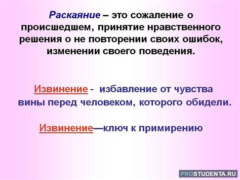 Сожаления и раскаяние