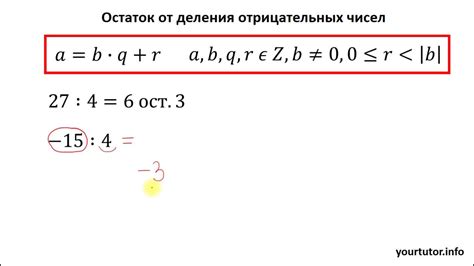 Специфика отрицательного остатка