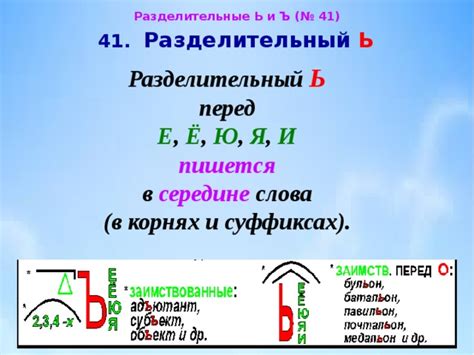 Суть использования разделительного ъ в середине слова