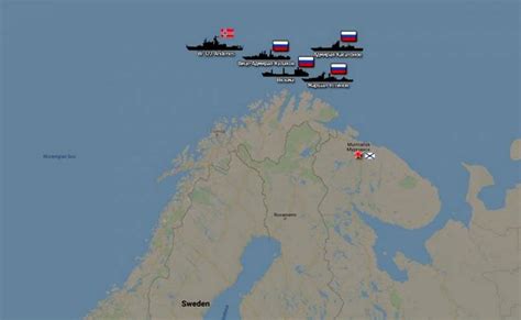 Текущее положение БПК Адмирал Кулаков на морской карте