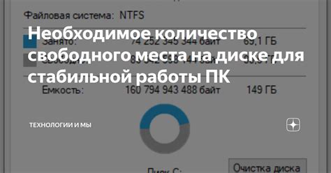 Тема 1: Как недостаточное количество свободного места влияет на эффективность работы компьютера