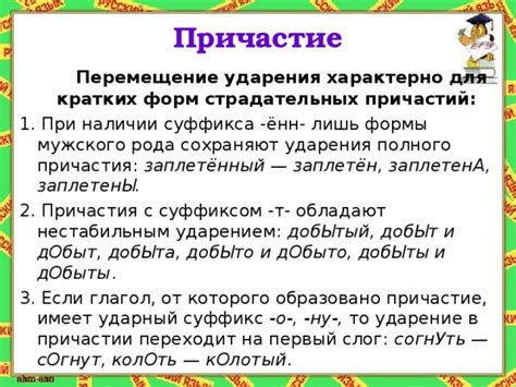 Ударение впереди и назад от суффикса