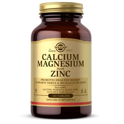 Усвоение и безопасность Calcium magnesium plus zinc Solgar