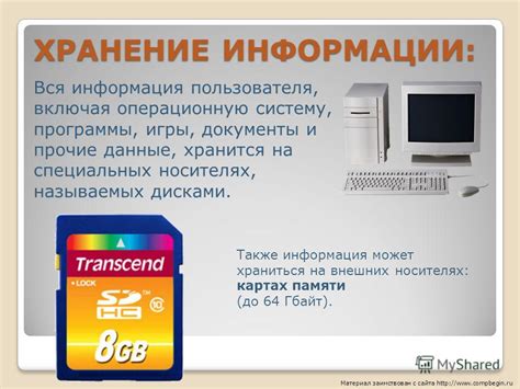 Хранение контента на внешних носителях
