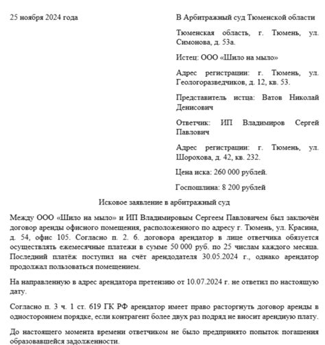 Шаг 3: Предъявите исковое заявление в арбитражный суд