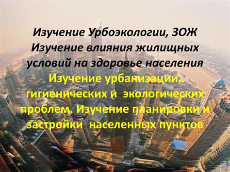 Экологические особенности жилищных условий для бродячих подростков