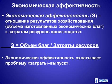 Эффективность производства общественных благ и экономическая эффективность