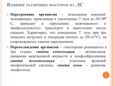  Влияние различных факторов на изменение температуры организма после удаления спирали
