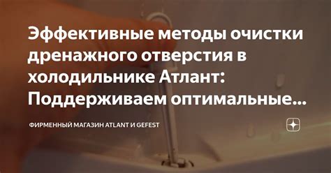  Домашние методы предотвращения и очистки дренажного отверстия в холодильнике Атлант 