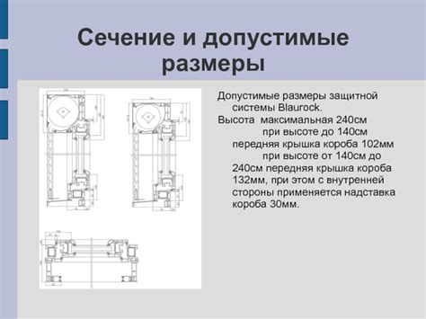  Допустимые варианты монтажа защитной системы, освещённые производителем 