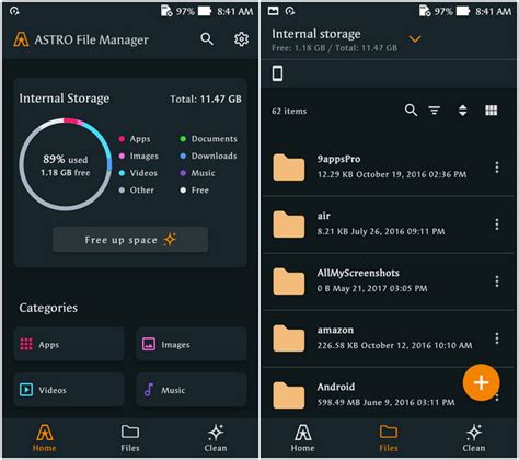 ASTRO File Manager: полезный инструмент для управления файлами на вашем мобильном устройстве