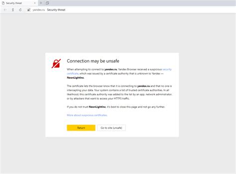 FAQ about SSL settings in the Yandex browser