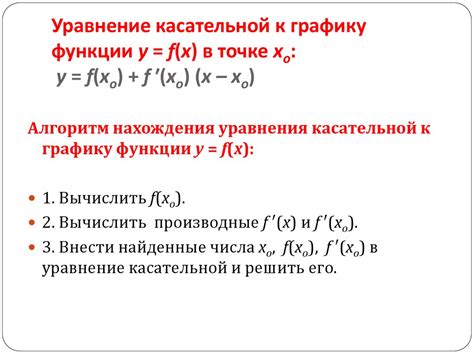 Алгоритм нахождения касательной с использованием векторов